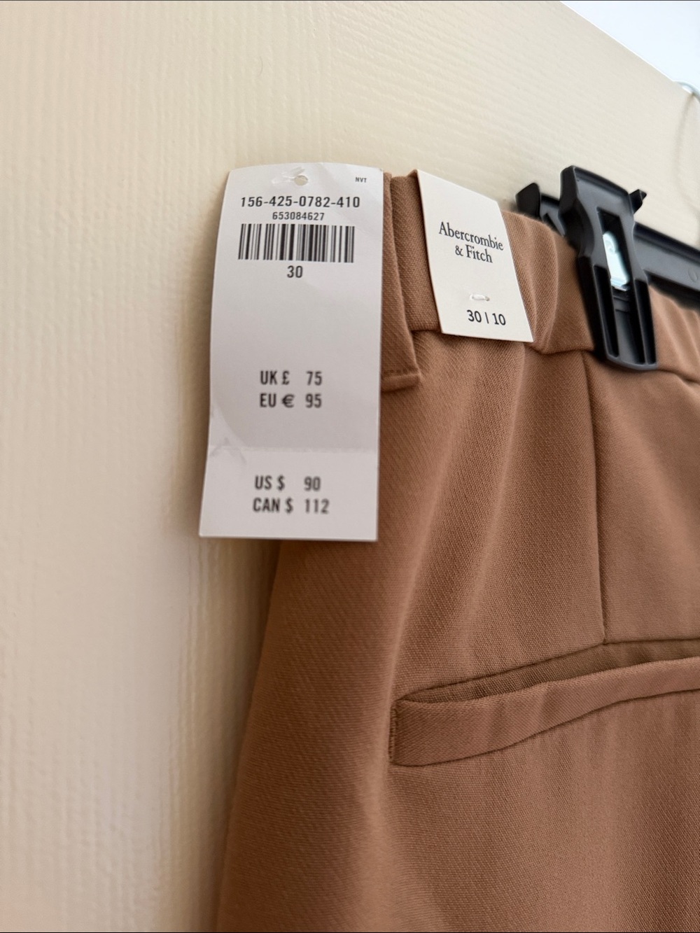 Abercrombie & Fitch Women's Tan Straight-Leg Trousers - Picture 7 of 7
